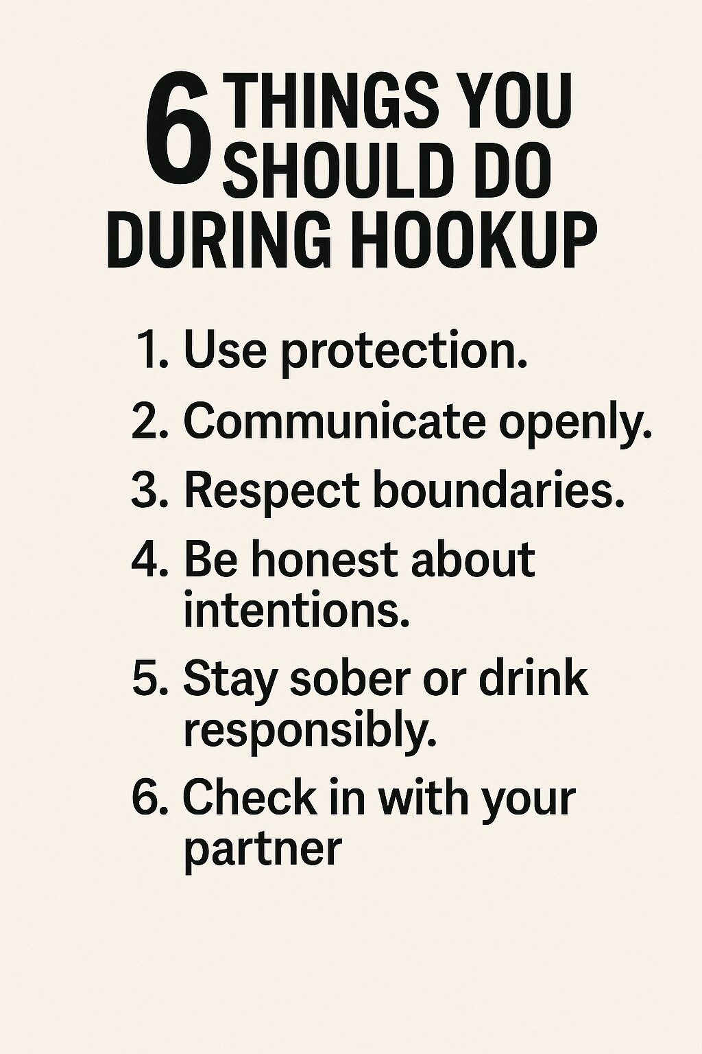 6 Things You Should Do During Hookup